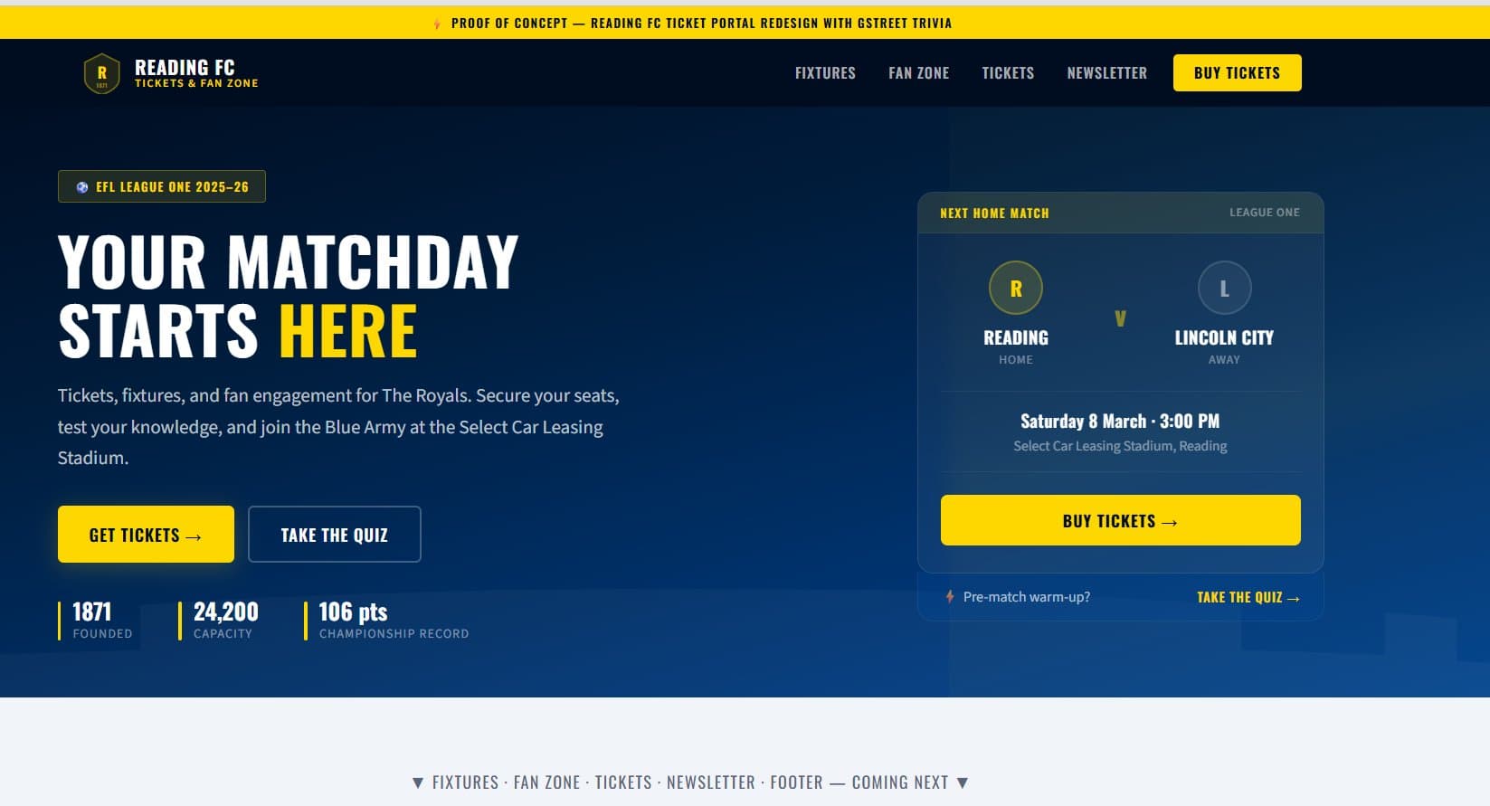 Reading FC Homepage