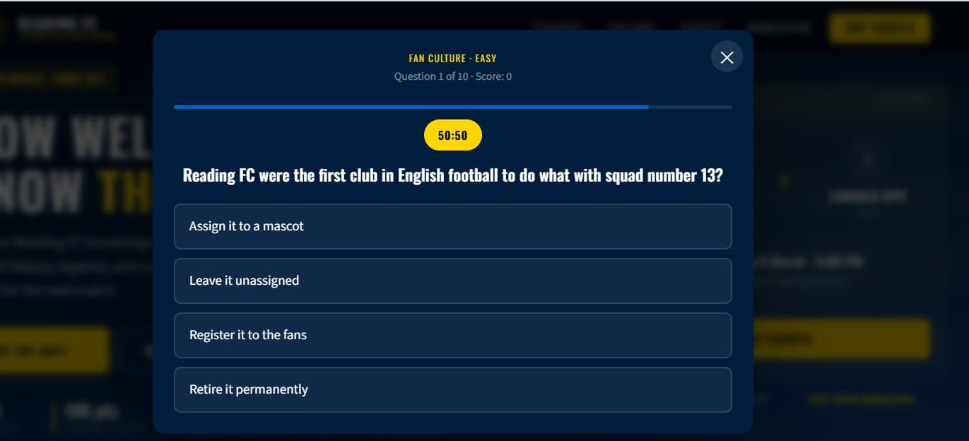 Reading FC Quiz